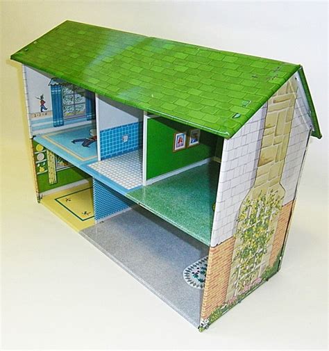 1960 s metal doll houses|vintage tin doll house.